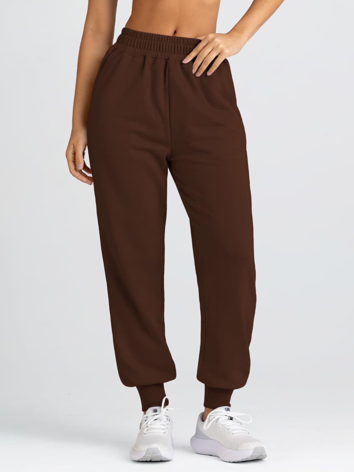 Yovela Women's High Waisted Baggy Sweatpants - Soft Fleece Joggers with Pockets for Fall & Winter | Casual Lounge Pants for Yoga, Running Errands & Streetwear Fashion