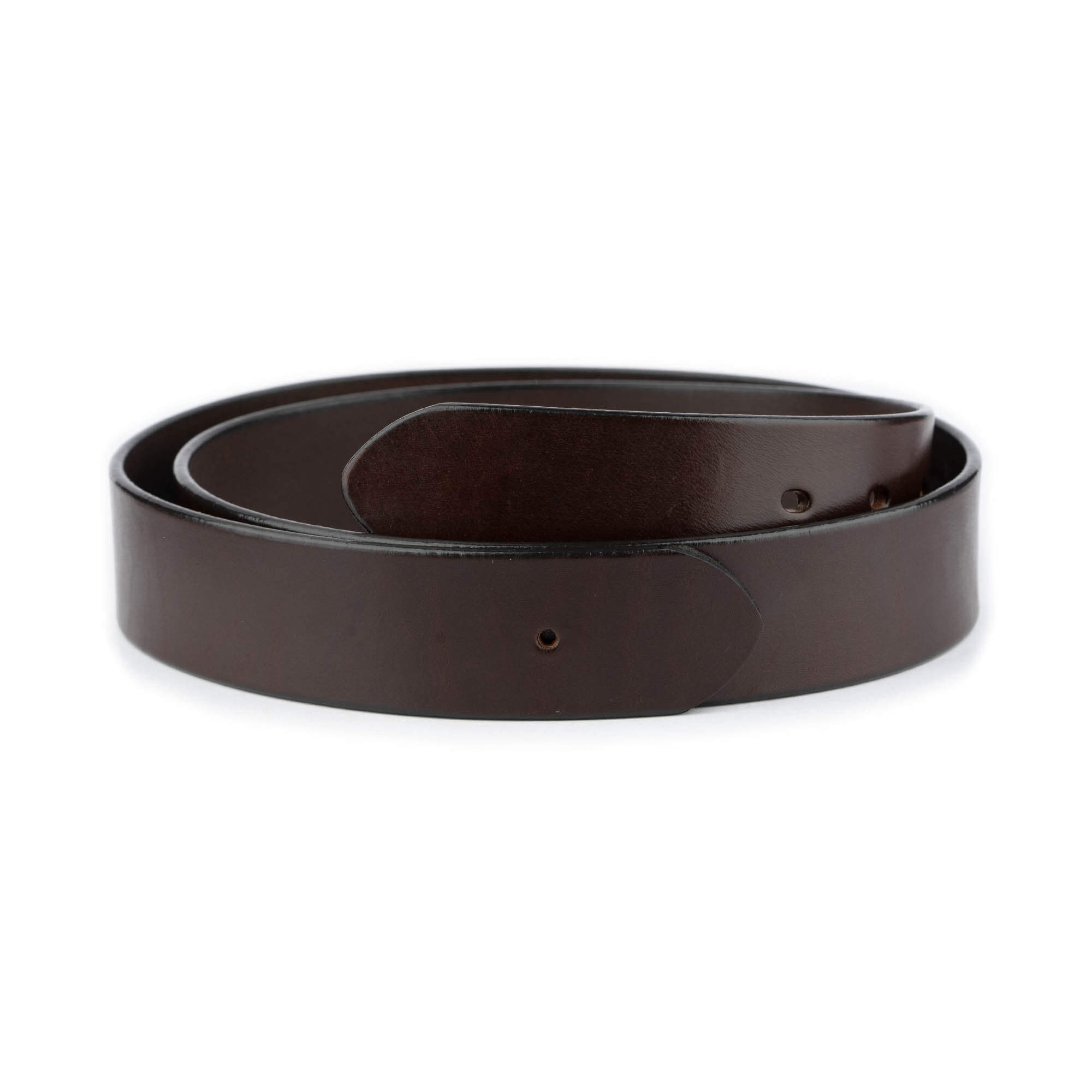 4.0 cm Genuine Brown Thick Leather Belt Strap Replacement for Dunhill Buckles - Premium Quality with Pre-Made Holes - Perfect for Business, Casual & Formal Wear