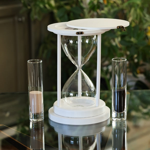 Unity Hourglass Sand Ceremony Set - Wedding Unity Ceremony Kit for Couples - Perfect for Weddings, Vow Renewals & Anniversaries