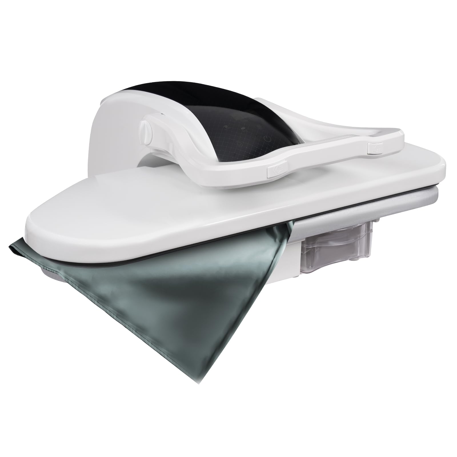 1600W Digital Smart Steam Press for Clothes with Touch Screen & Voice Control - Fast Heating Fabric Iron Press Machine with 42 Steam Outlets & Multiple Fabric Settings (White) - Perfect for Home Laundry, Tailoring Shops, and Professional Garment Care