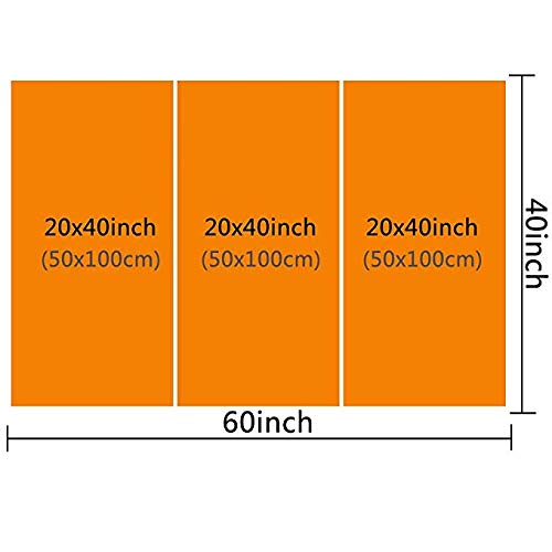Modern Lord Ganesha Wall Art Set - 3 Piece Framed Indian God Decor for Living Room, Bedroom & Office - Ready to Hang Home Wall Decorations (20x40 inch Each) - Perfect for Meditation Spaces, Yoga Rooms & Spiritual Home Decor