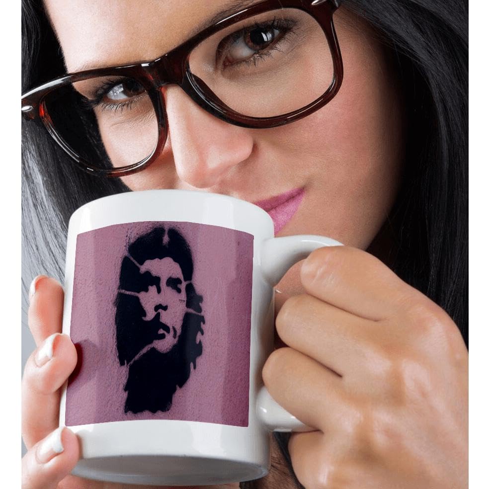 3dRose 11oz Funny Coffee Mug with Che Grafitti Design - Perfect Gift for Coffee Lovers, Office Use & Home Decor