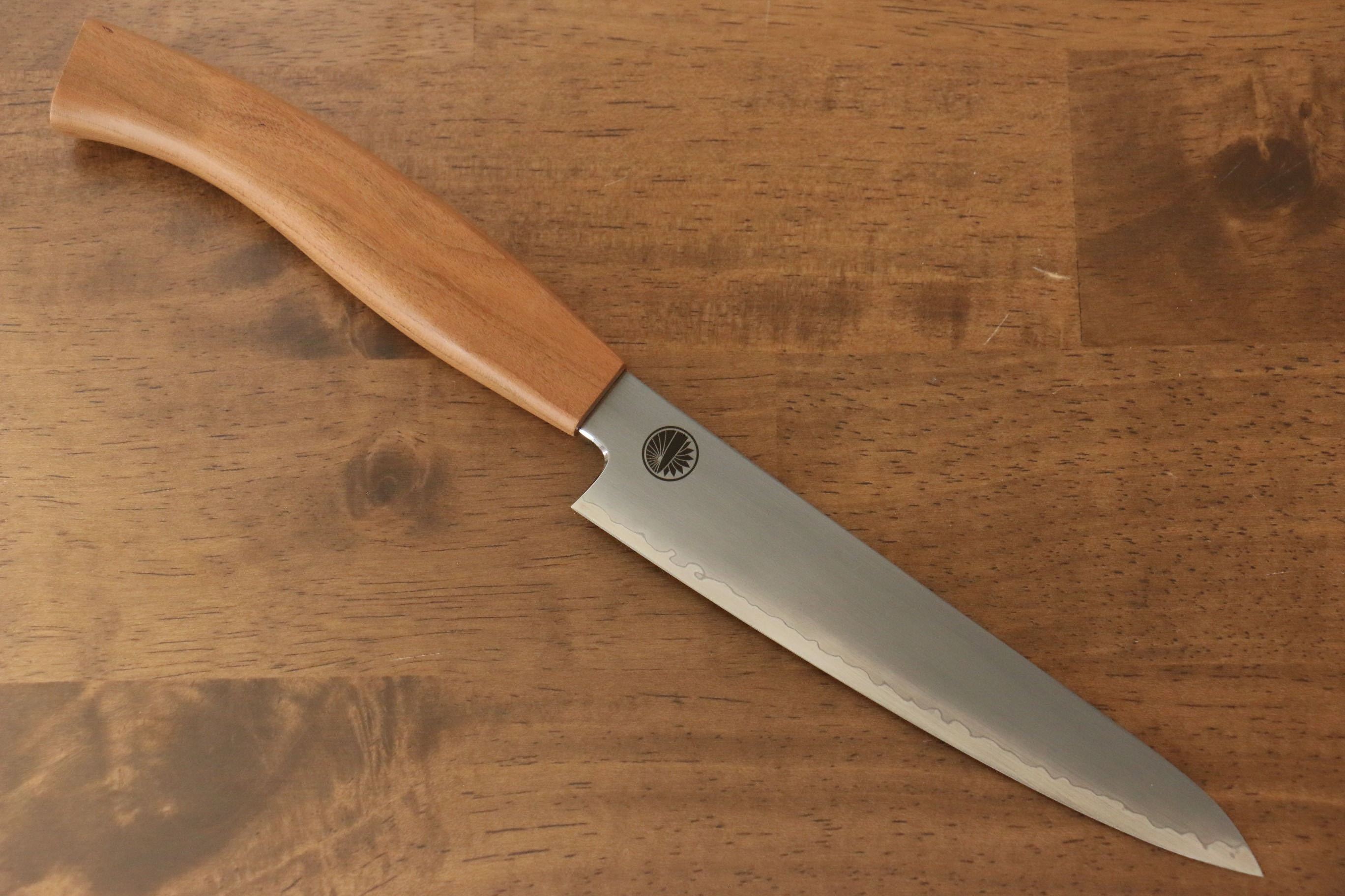Jikko VG10 Japanese Petty Utility Knife 150mm with Cherry Wood Handle - Perfect for Home Cooking, Slicing, and Precision Cutting