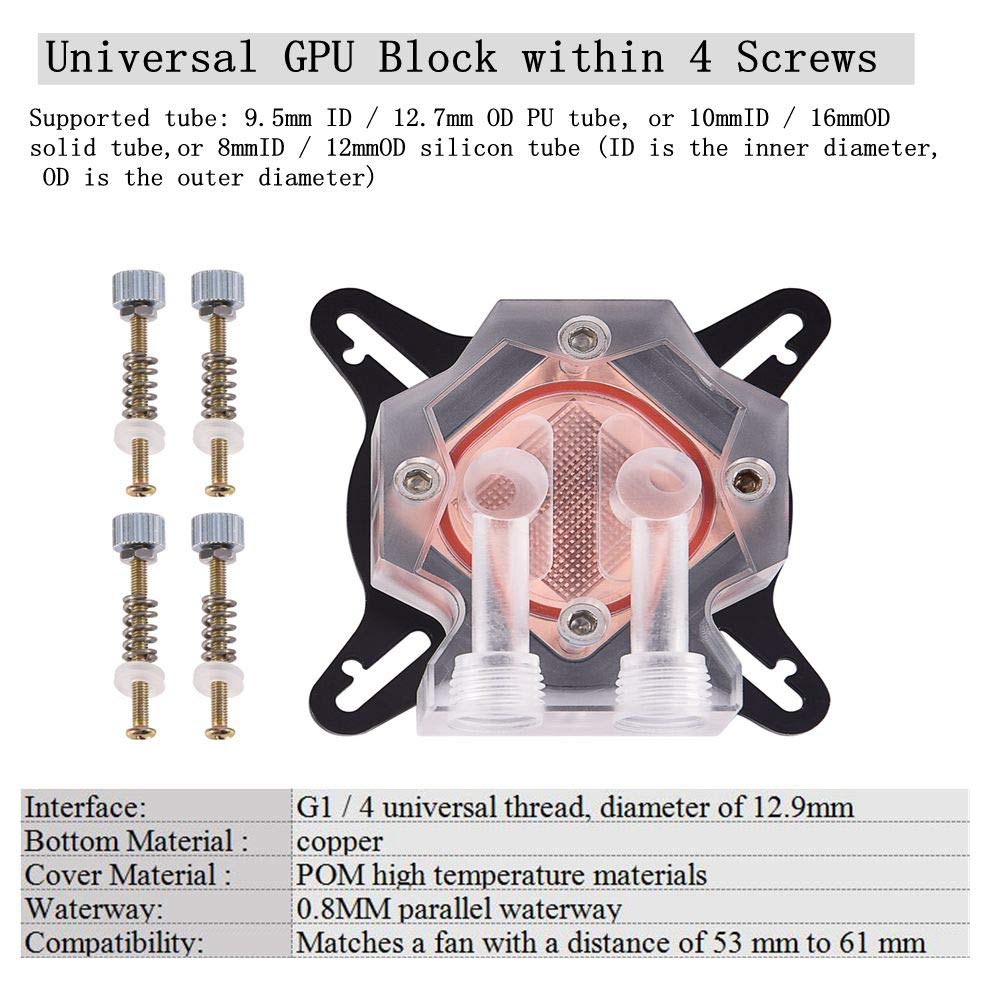 Premium DIY Water Cooling Kit - CPU/GPU Block, Cylindrical Reservoir, High-Performance Pump, RGB LED Fan & 240mm Radiator | Perfect for Gaming PC Builds & High-End Computer Cooling Systems