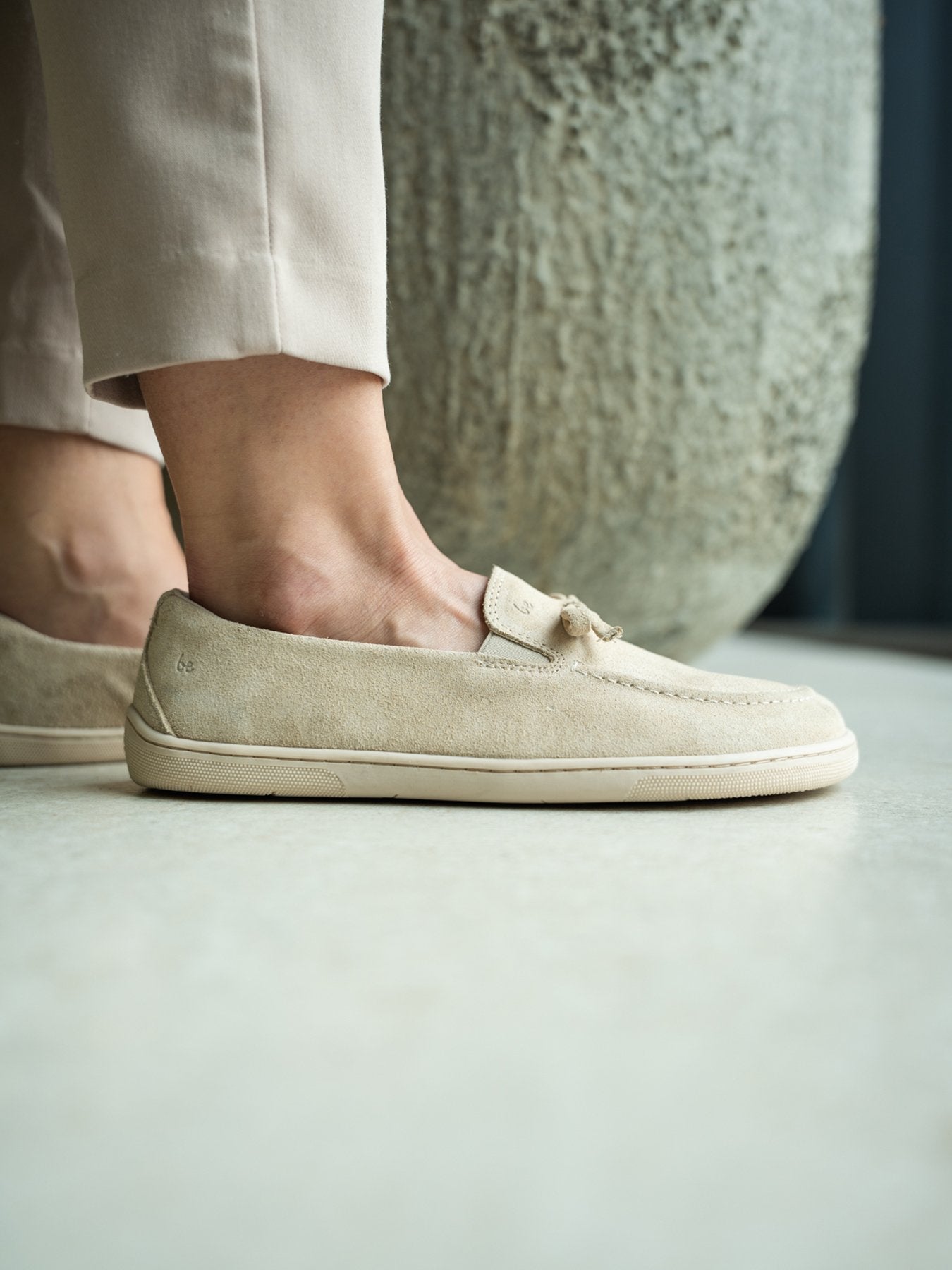 Barefoot Moccasins for Women - Be Lenka Aphrodite Soft Leather Minimalist Shoes in Beige | Comfortable House Slippers & Indoor/Outdoor Walking Shoes