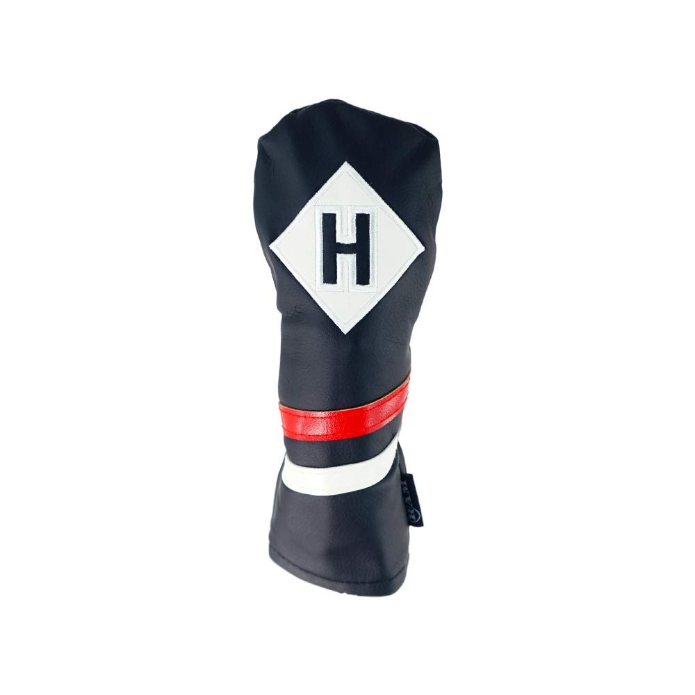 Ram Golf Premium Vintage Style PU Leather Headcovers - Retro Black for Classic Golf Club Protection on the Course