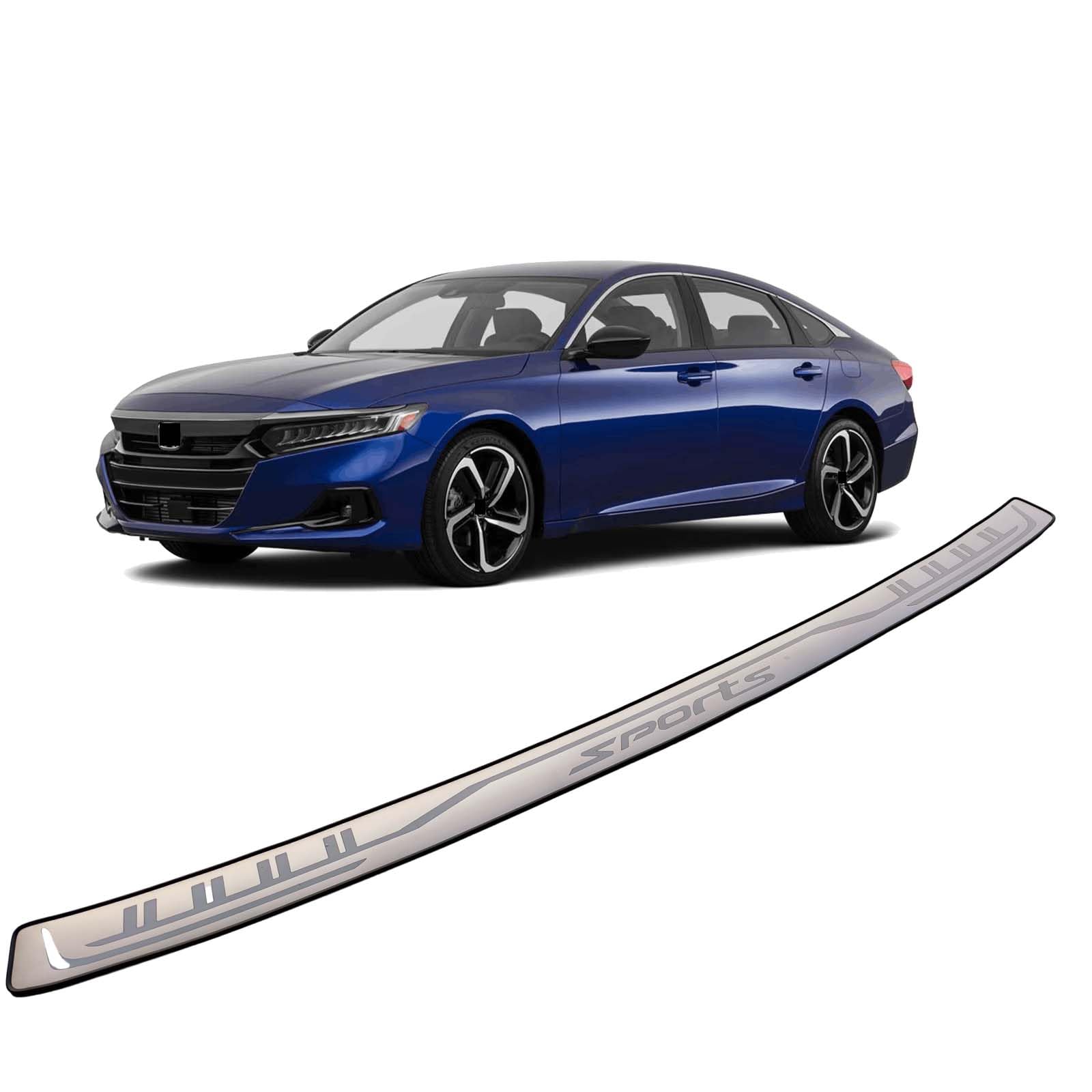 Stainless Steel Rear Bumper Protector for Honda Accord 2018-2022 - Durable Car Accessories Tailgate Trunk Guard with Anti-Scratch Design | Perfect for Parking Protection & Loading Cargo Safely