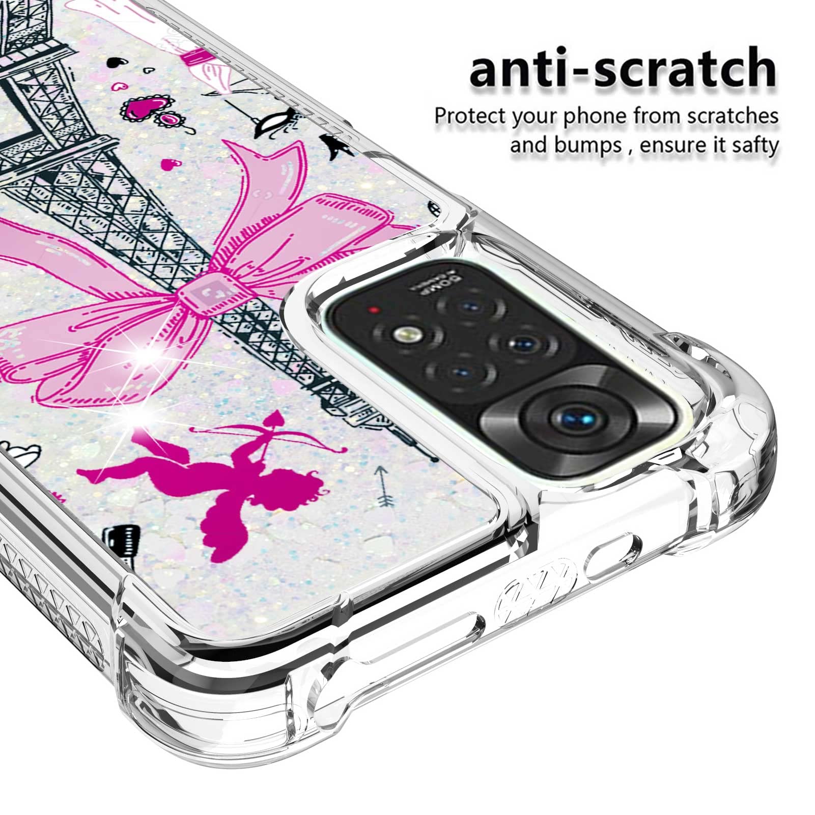 Sparkling Glitter Phone Case for Xiaomi Redmi Note 11S/11 4G - Quicksand Shiny Crystal Silicone Protective Cover | Cute & Stylish Design for Girls | Perfect for Daily Use, Parties & Gifts