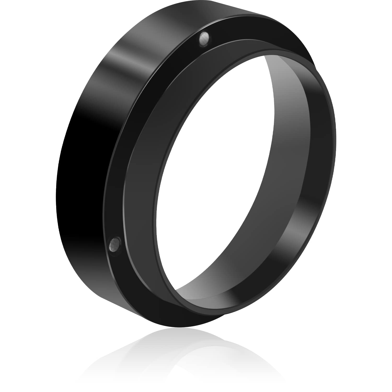 **58mm Aluminum Coffee Dosing Ring - Espresso Portafilter Funnel for Barista & Home Brewing | Compatible with Coffee Machines (Black) | Perfect for Even Coffee Grounds Distribution & Tamping**