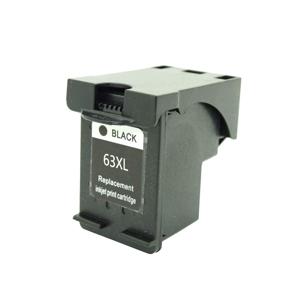 Remanufactured HP 63 XL High Yield Ink Cartridge Replacement - Compatible with HP Envy 4520/4512, Officejet 4655/3830/4650, Deskjet 2130/3632/3636 Printers (2 Black 2-Pack) - Perfect for Home Office Printing & Document Scanning