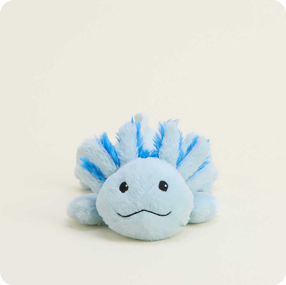 Blue Axolotl Warmies Junior - Microwavable Plush Heating Pad for Kids | Perfect for Bedtime, Stress Relief & Comfort