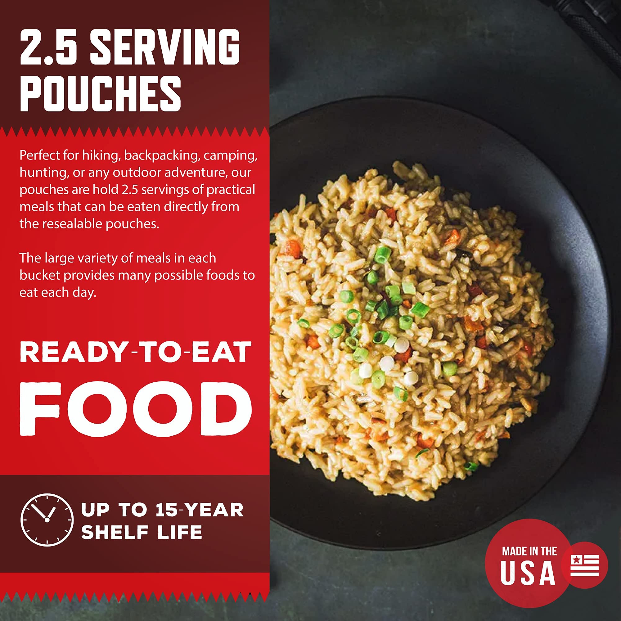 READYWISE Emergency Food Supply Kit - 9 Pack Freeze Dried MRE Meals with 15-Year Shelf Life | Survival, Camping, Backpacking & Disaster Preparedness Essentials for Outdoor Adventures & Emergency Situations