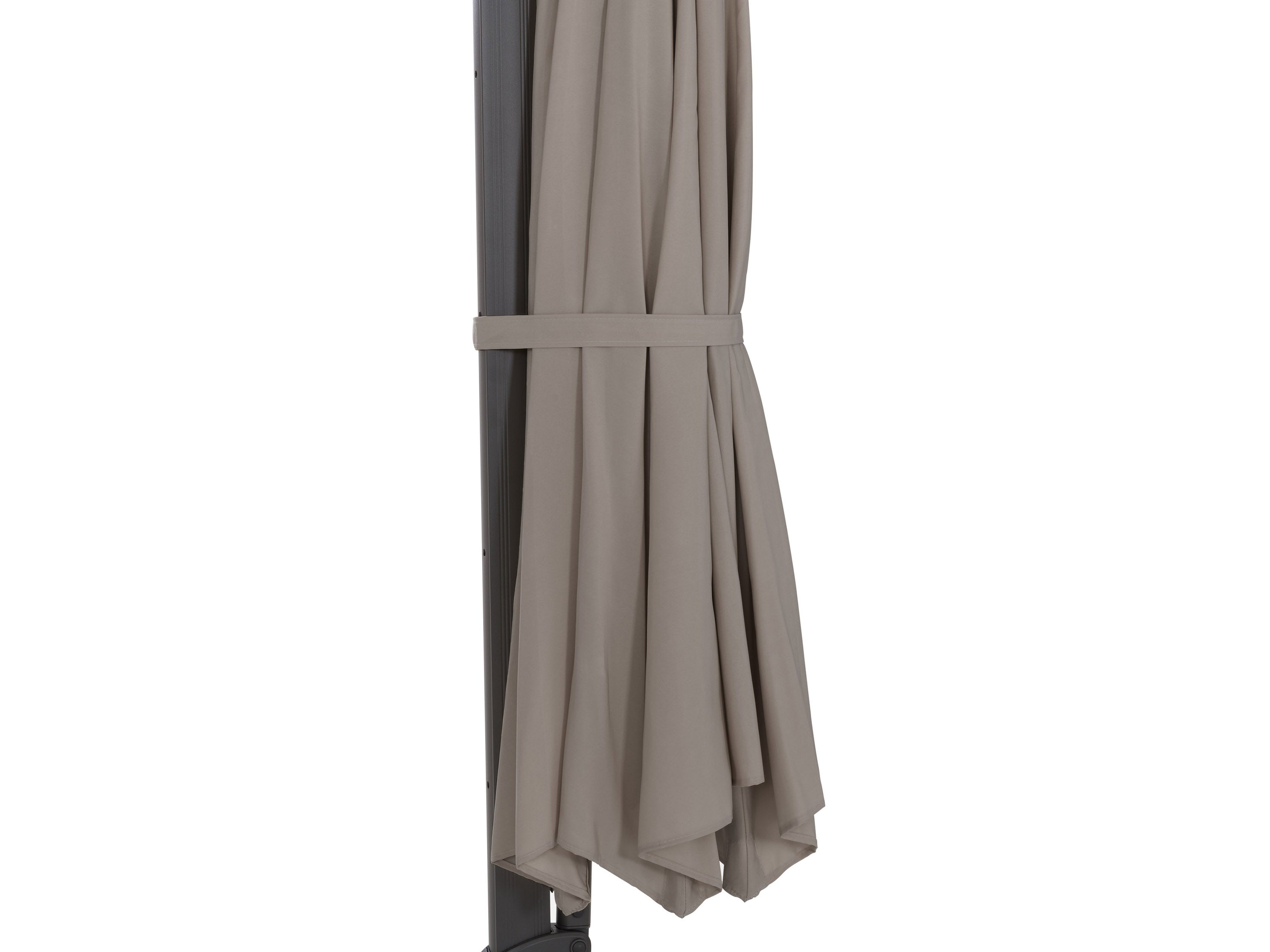 11.5ft Deluxe Offset Patio Umbrella in Grey - Perfect for Poolside, Backyard, and Outdoor Dining Areas