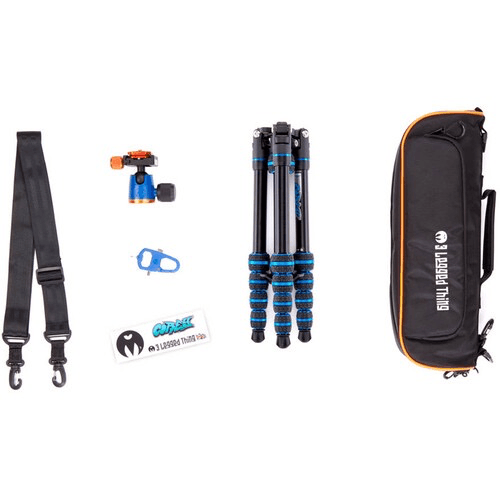 3 Legged Thing Punks Corey 2.0 Magnesium Alloy Tripod with AirHed Neo 2.0 Ball Head (Blue) - Professional Camera Tripod for Photography, Videography & Travel - Perfect for DSLR, Mirrorless & Video Cameras