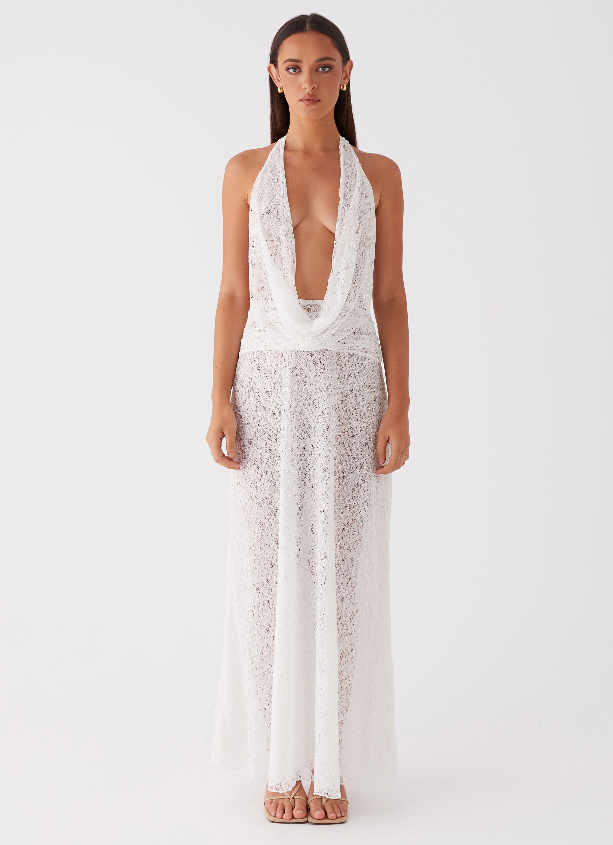 Elegant White Lace Maxi Dress for Women - Boho Summer Beach Wedding Party Dress | Perfect for Beach Vacations, Date Nights & Special Occasions