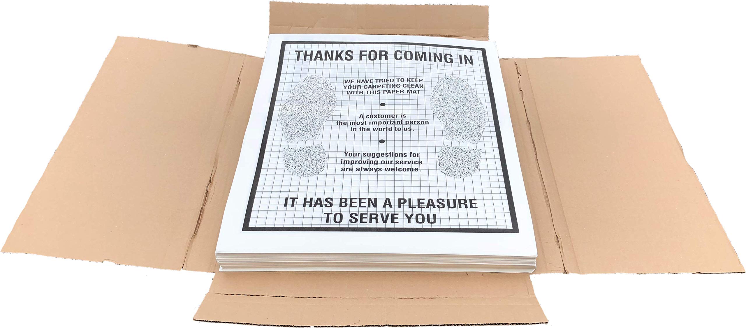 Plastic Coated Disposable Paper Car Floor Mats - Bulk Pack of 500 - Waterproof & Durable for Auto Shops, Car Washes & Detailing Services - Perfect for Oil Change, Maintenance & Vehicle Protection