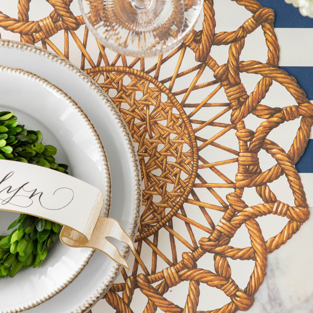 Eco-Friendly Rattan Weave Placemats Set of 4 - Natural Fiber Table Mats for Dining, Kitchen, and Outdoor Picnic Use
