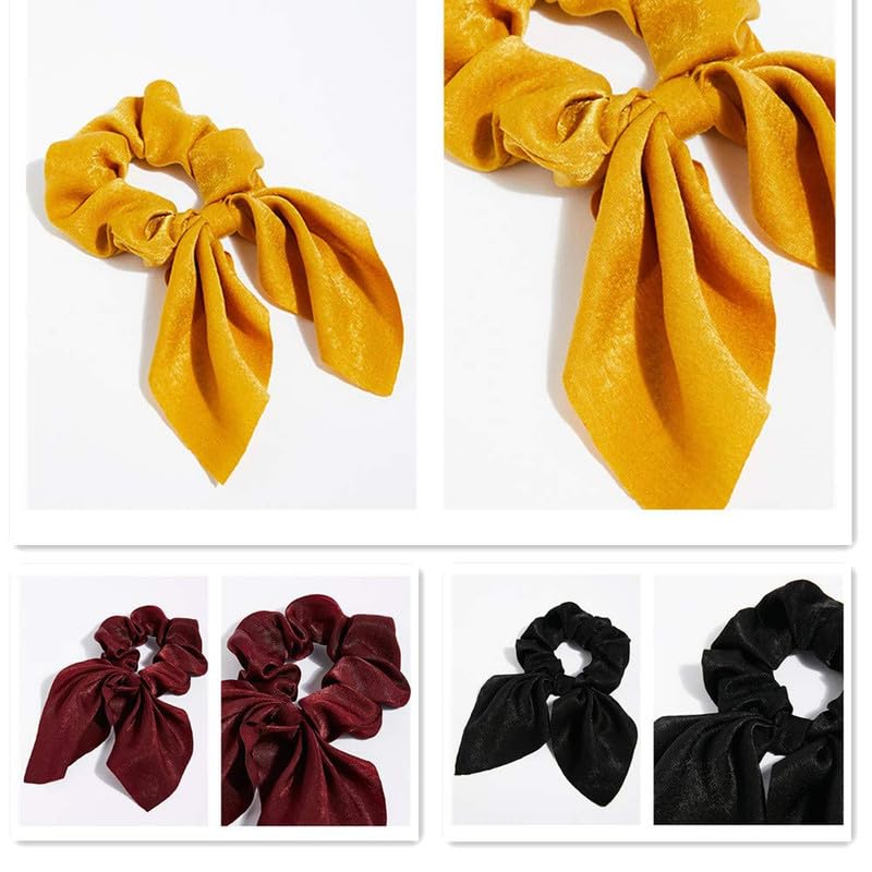 CHRONEX 6PCS Georget Butterfly Stone Hair Bands - Soft Thick Hair Ties & Ponytail Holders for Women & Girls - Hair Accessories Set with Scrunchies, Clips & Claws - Perfect for School, Work & Party Hairstyles