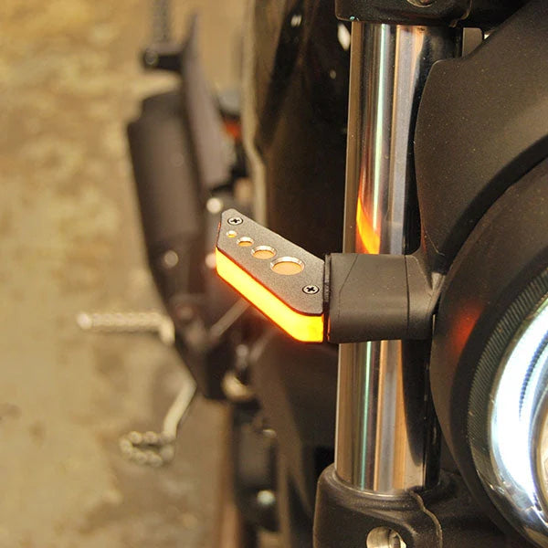 Ducati Scrambler Cafe Racer Sixty2 Desert Sled LED Front Turn Signals - Motorcycle Indicator Lights for Enhanced Visibility & Safety - Perfect for Urban Commuting & Off-Road Adventures