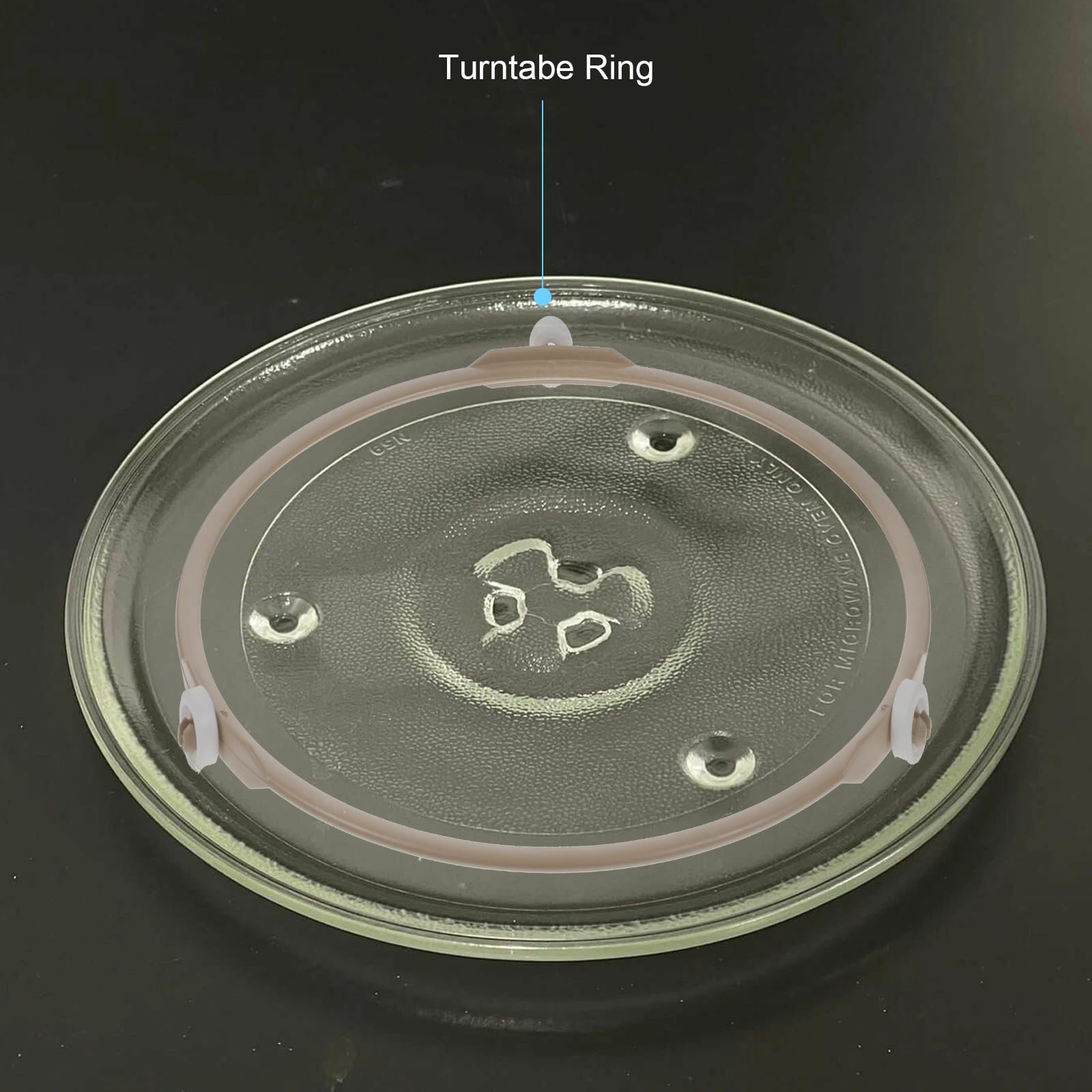 8.74 Inch Microwave Turntable Ring with 14mm Rollers - Replacement Microwave Oven Tray Support & Rotating Parts - Perfect for Microwave Repair and Kitchen Appliance Maintenance