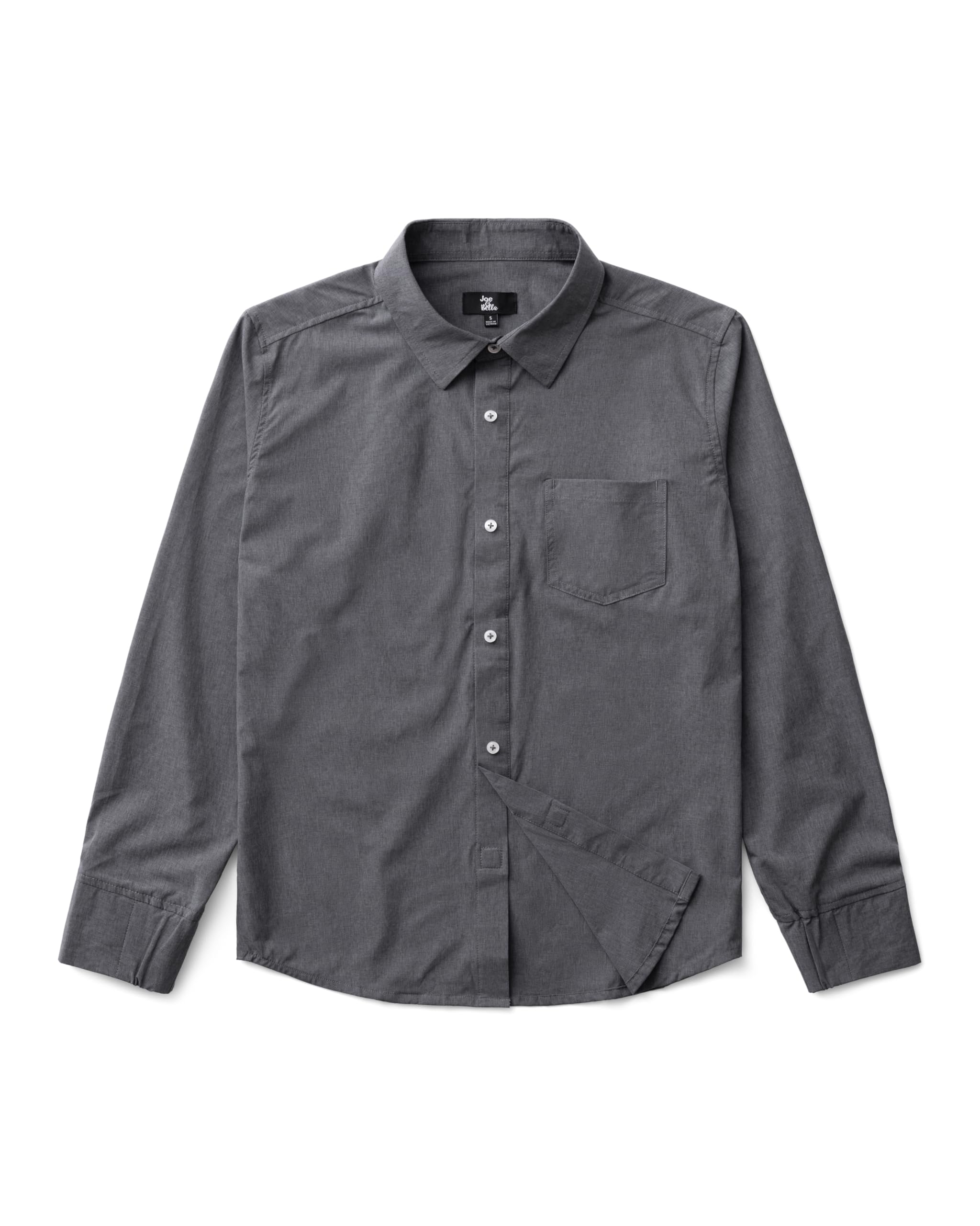 Joe & Bella Magnetic Button-Down Shirt for Men - Adaptive Clothing with Magnetic Closures & Stretch Fabric - Perfect for Seniors, Disabled & Easy Dressing (Blue, Large) | Office Wear & Casual Outfits