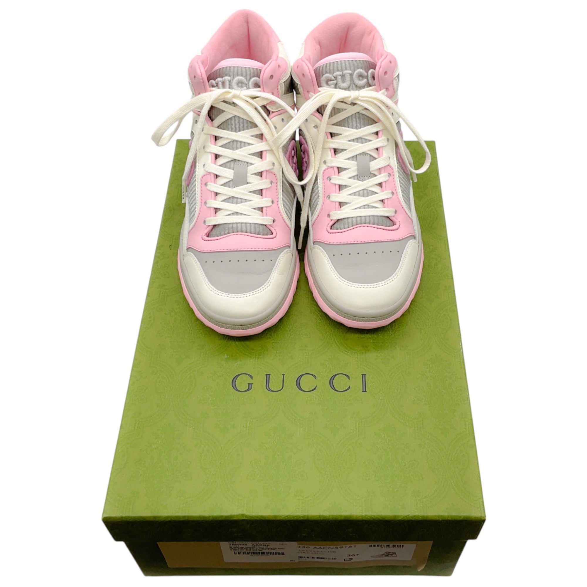 Gucci Dali Pink & White Mac80 High Top Sneakers for Women - Fashionable Retro Basketball Shoes for Casual Wear & Street Style