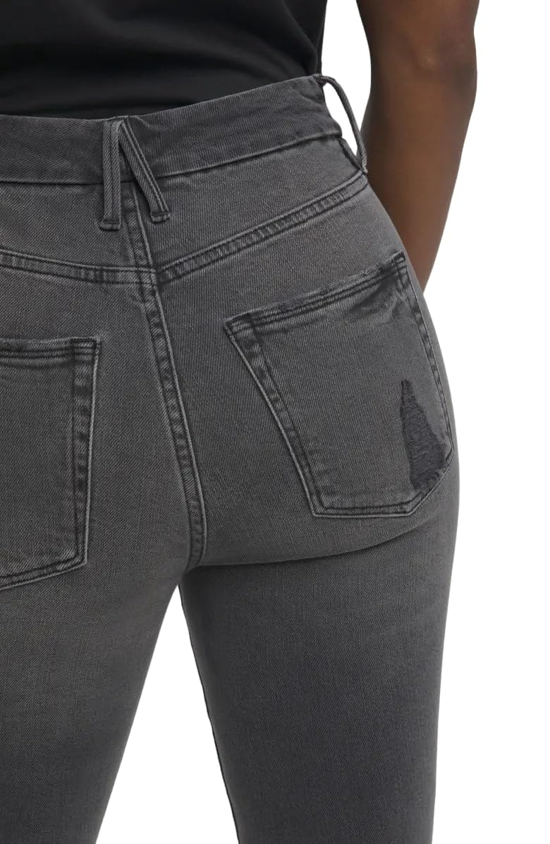 Good American Good Boy Black Jeans for Men - Slim Fit Stretch Denim Pants for Casual Wear & Everyday Style