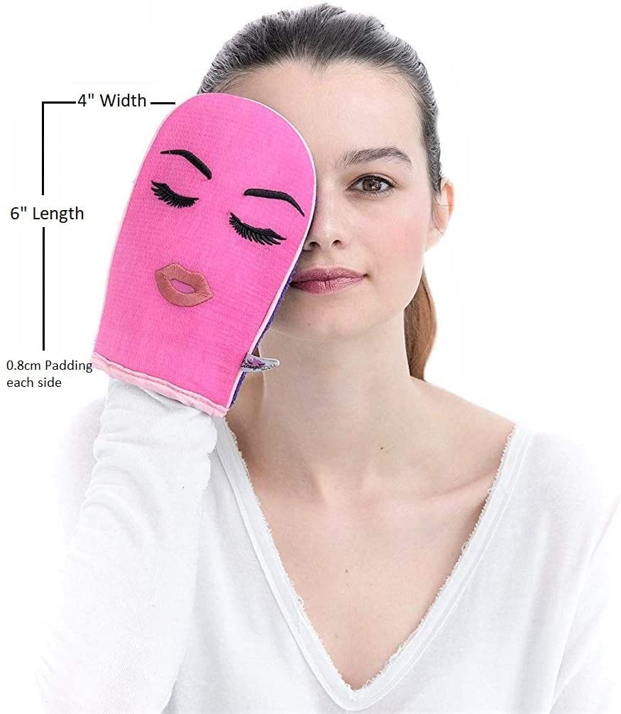 Cleanzi Reusable Makeup Removal & Exfoliation Mitt - Gentle Exfoliating Glove for Face & Body, Travel-Friendly Skincare Gift Box (Perfect for Travel, Spa Days & At-Home Skincare Routine)