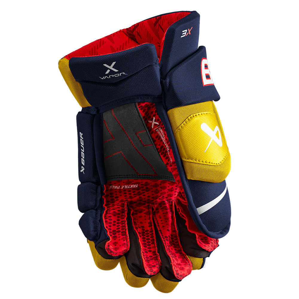 Bauer Vapor 3X Intermediate Ice Hockey Gloves - Protective Hockey Gear for Youth & Adult Players - Perfect for Ice Rink Games & Practice Sessions