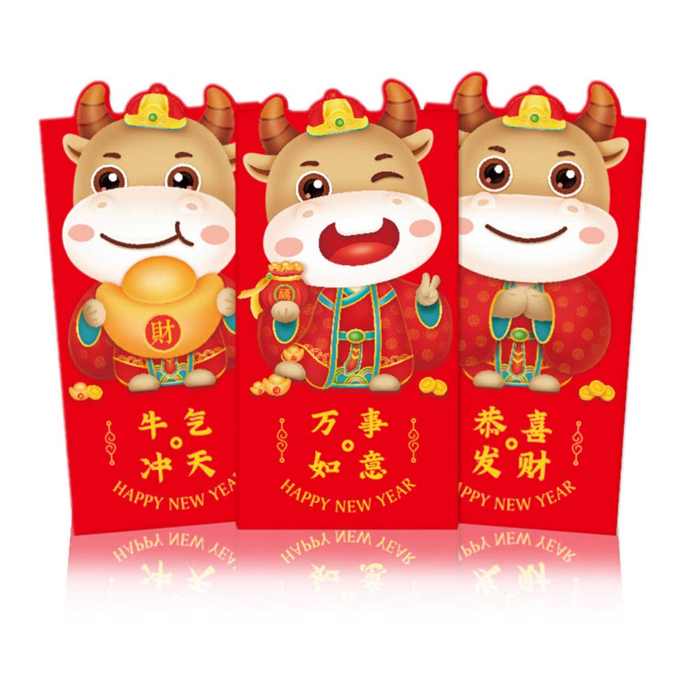 ABOOFAN Chinese New Year Red Envelopes - 12pcs Lucky Money Pockets for Lunar New Year, Spring Festival & Celebrations | Perfect for Gifting, Weddings, Birthdays & Good Fortune Wishes