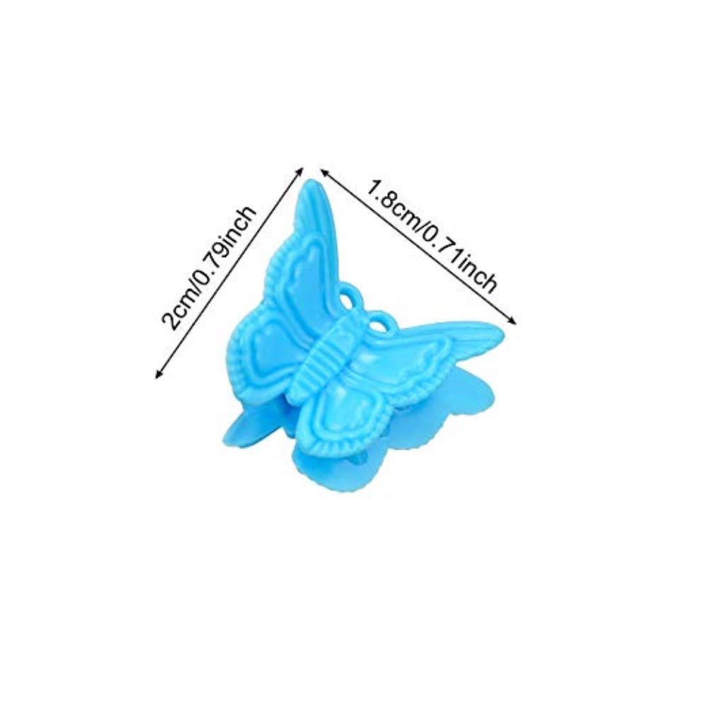 Colorful Butterfly Hair Clips 100pcs - Women & Girls Hair Accessories for Party & Daily Use
