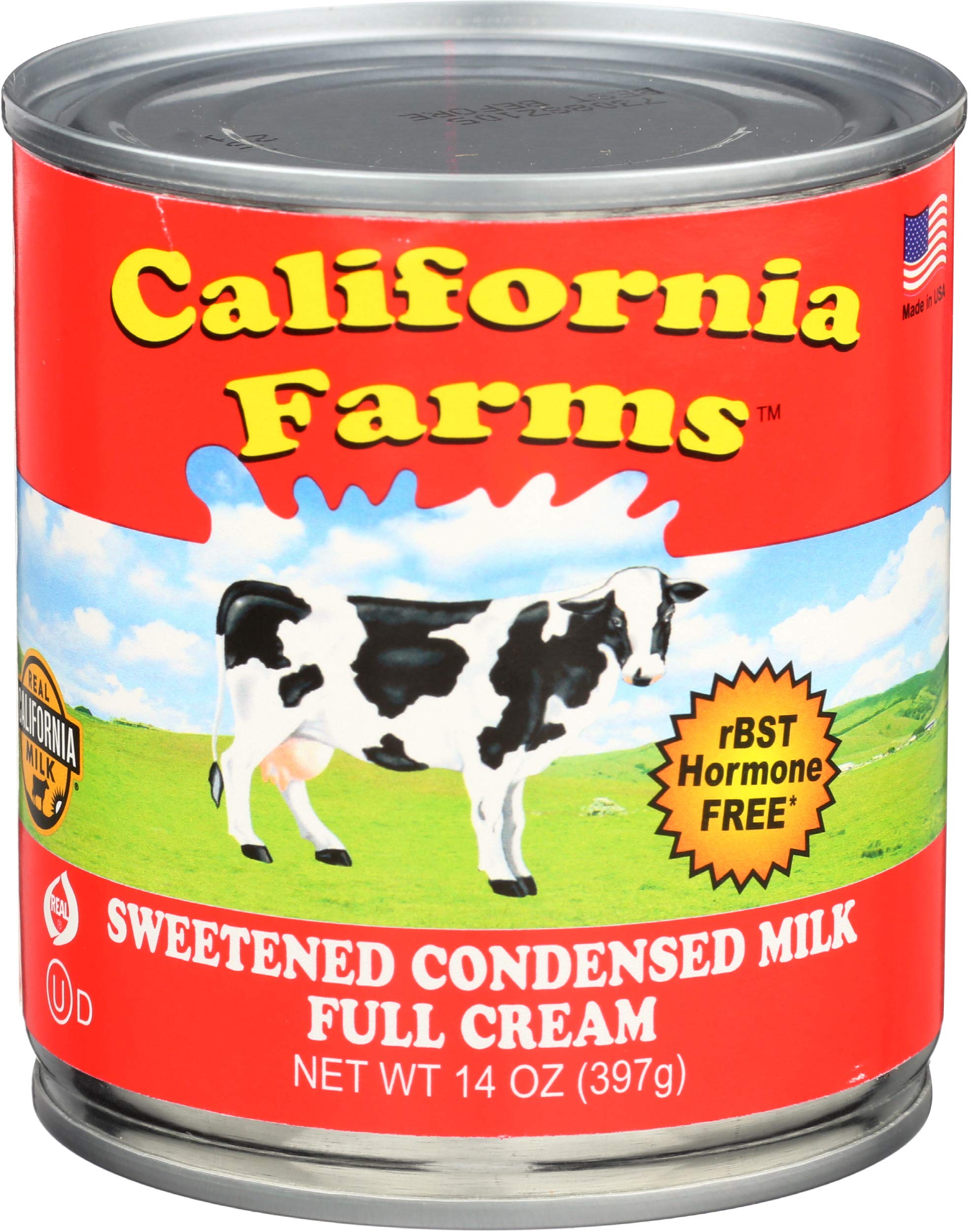 California Farms Sweetened Condensed Milk - 24 Pack (14 Fl Oz Each) - Perfect for Baking, Coffee & Desserts | Rich & Creamy Milk for Recipes