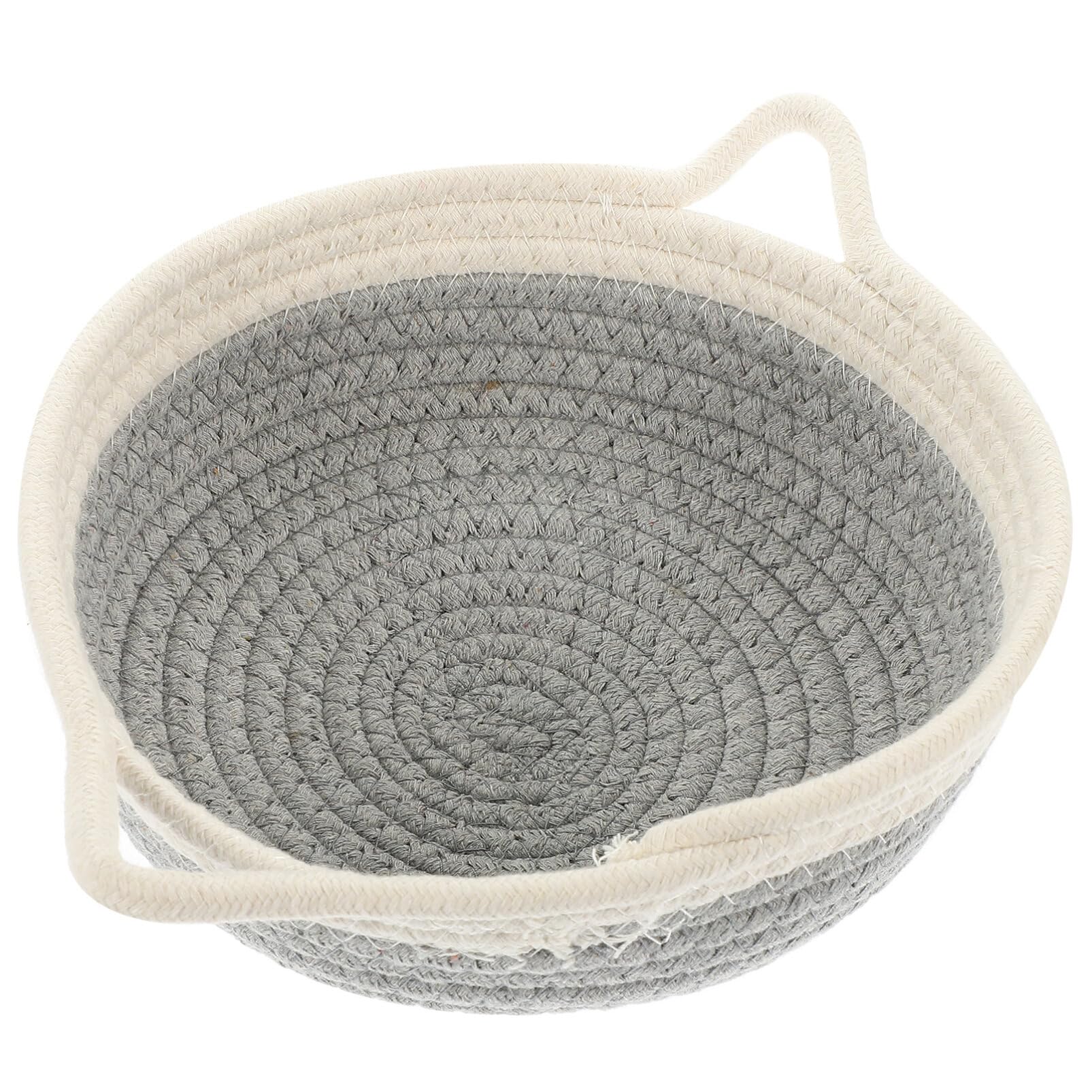 Cabilock Cotton Rope Storage Basket - Foldable Laundry Hamper & Home Organizer for Bedroom, Bathroom, Nursery | Natural Decorative Household Storage Bin for Clothes, Toys, Sundries
