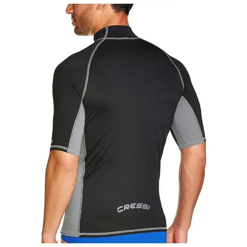 Men's Cressi Rashguard Swim Shirt - UPF 50+ Sun Protection Quick-Dry Pool & Beach Top for Swimming, Surfing & Water Sports