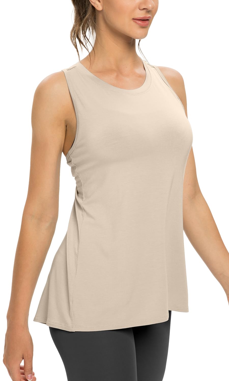 Sanutch Women's Open Back Workout Top - Breathable Backless Yoga Shirt with Tie Back Design for Gym, Yoga & Fitness - Perfect for Hot Yoga, Running & Summer Workouts