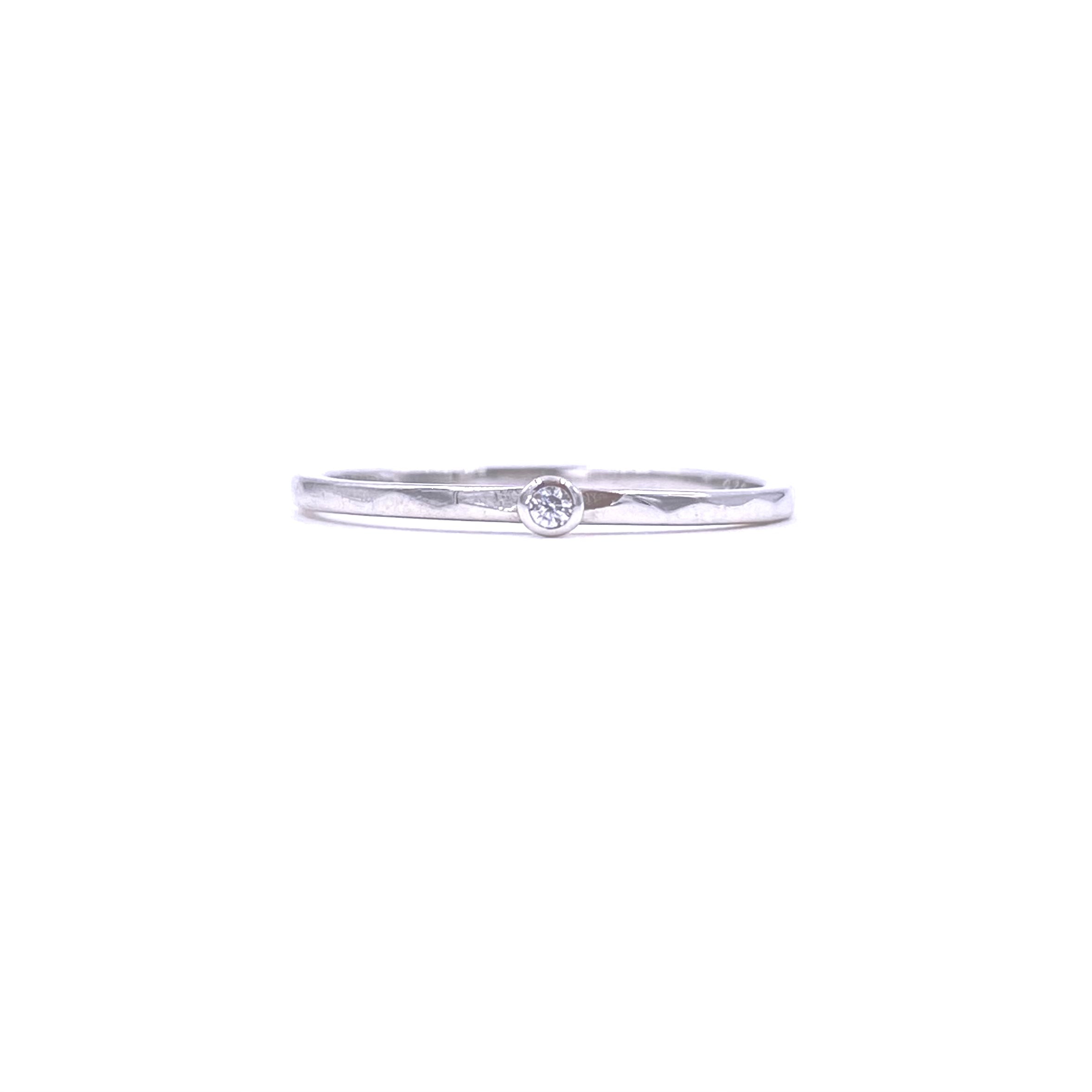 Sterling Silver CZ Band Ring for Women - Elegant Ashley Gold Single Stone Ring for Everyday Wear, Anniversary & Gift Giving