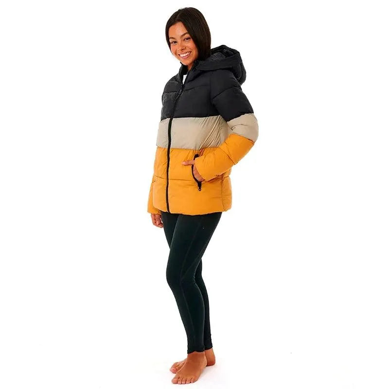 Rip Curl Anti Series Insulated Women's Mustard Winter Jacket – Warm Waterproof Snow Coat for Skiing, Hiking & Outdoor Adventures
