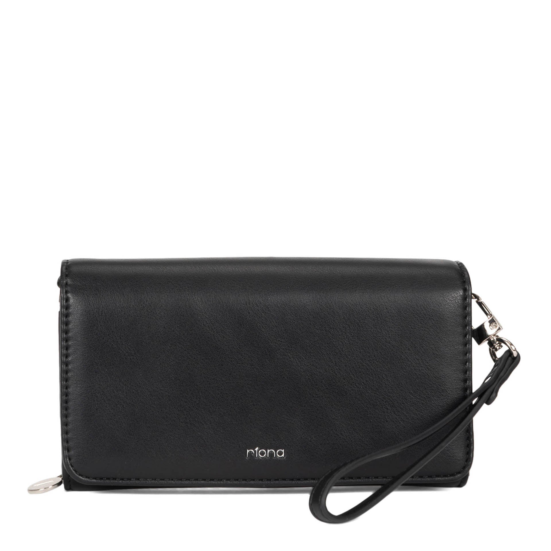 Riona Audrey 2.0 Smooth RFID Blocking Wallet on a String - Secure Slim Minimalist Wallet for Women & Men - Perfect for Travel, Shopping & Everyday Use