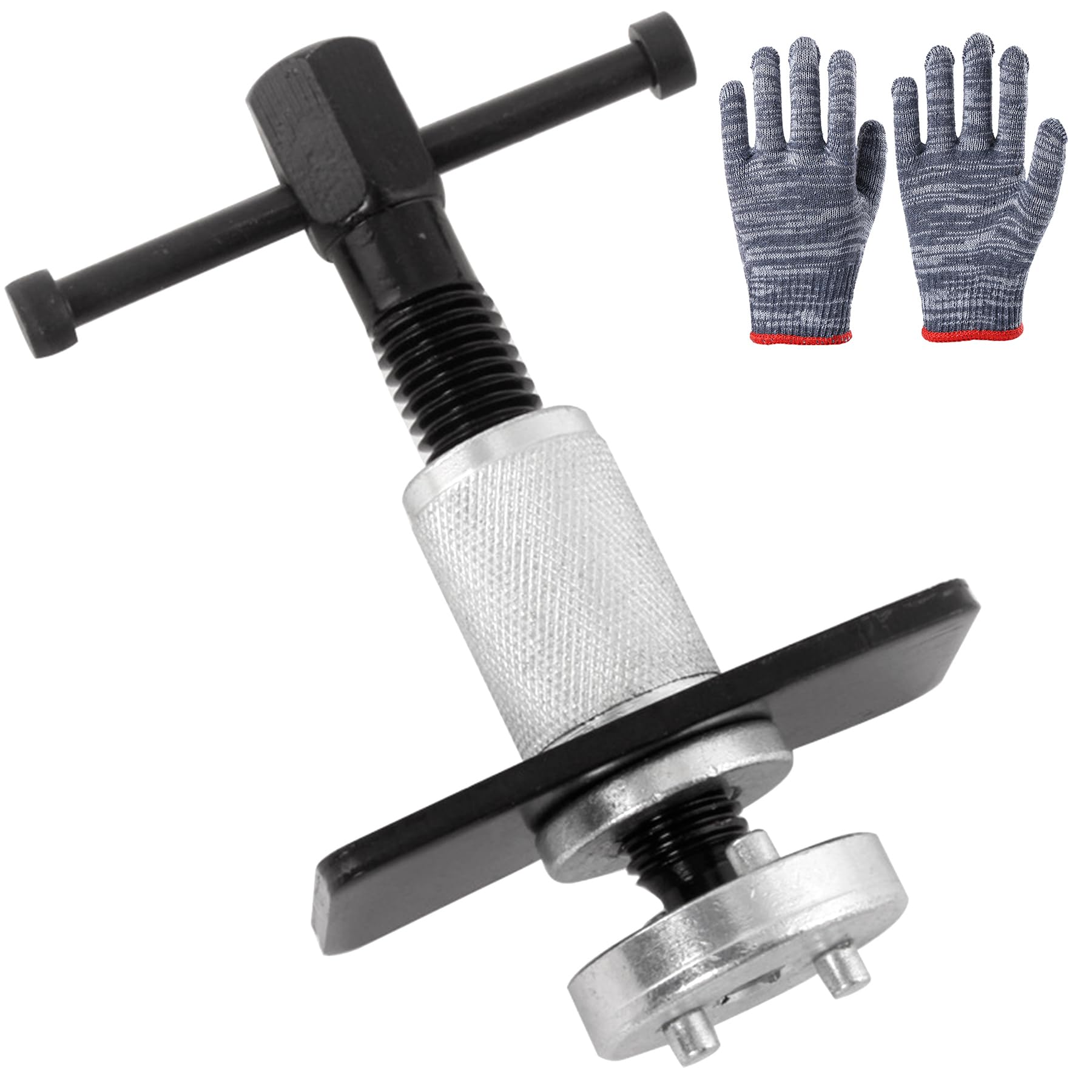 Brake Caliper Piston Rewind Tool Kit - Professional Rear Brake Pad Wind Back Tool for Disc Brake Replacement - Right Handle Brake Caliper Compressor for Car & Truck Maintenance - Perfect for DIY Mechanics & Auto Repair Shops