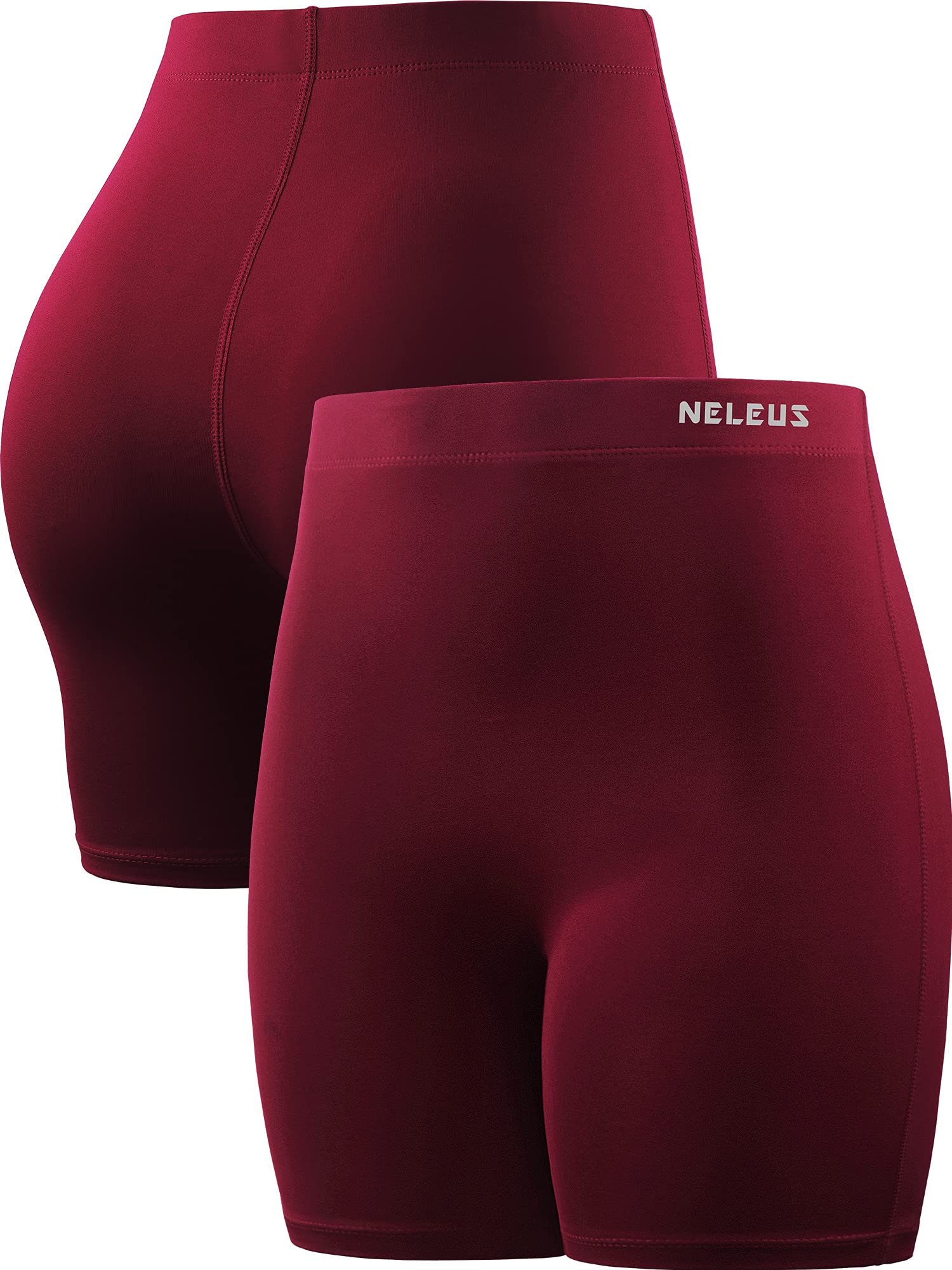 NELEUS Women's High Waist Biker Shorts 3 Pack - 3