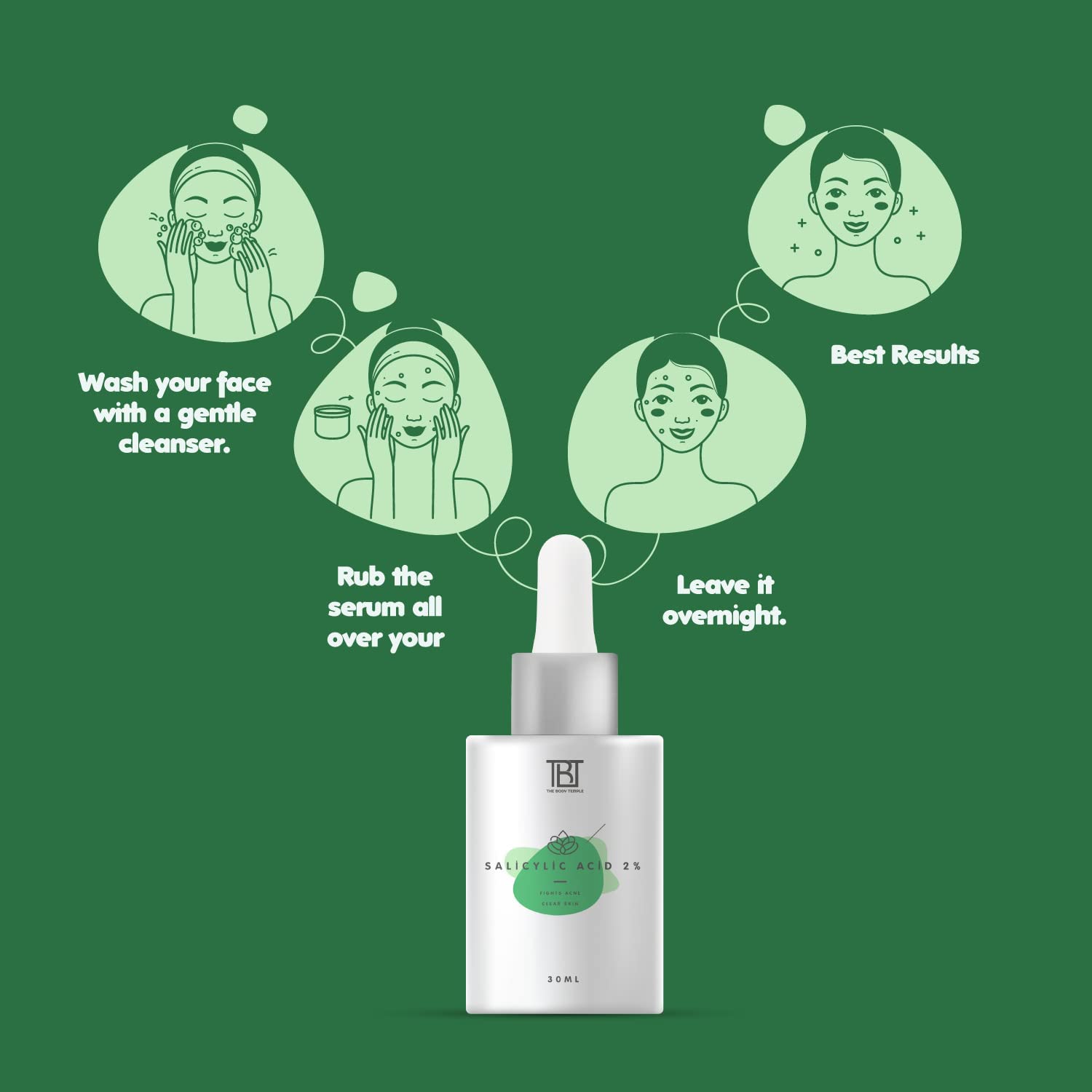 Sheltr 2% Salicylic Acid Face Serum for Acne & Oily Skin - Reduces Blackheads & Pigmentation - Unisex Skincare (30ml) - Perfect for Daily Acne Treatment & Pore Refining