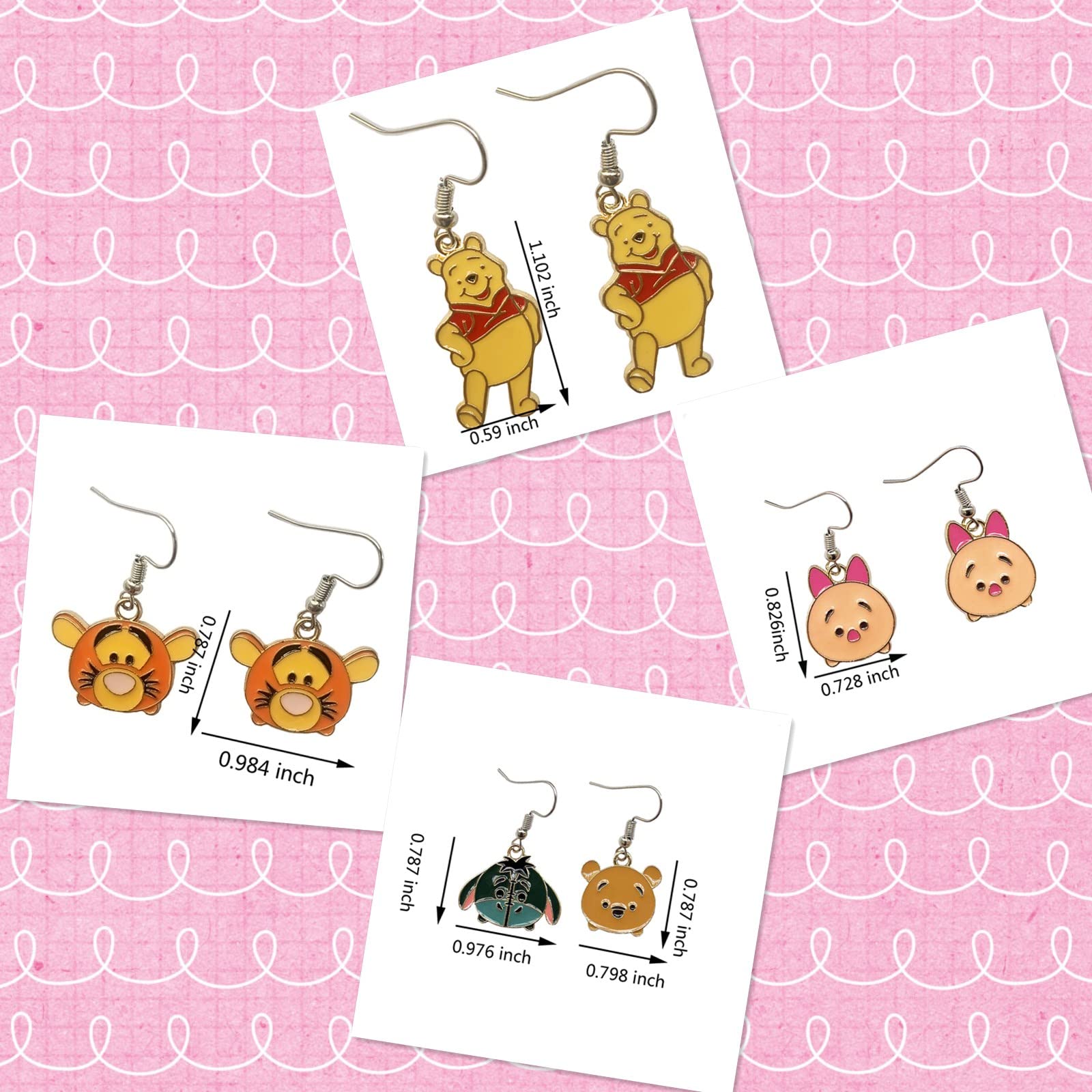 Stylish Cartoon Stud Earrings for Women - Hypoallergenic Metal Ear Studs - Perfect for Casual Wear, Parties & Gifts