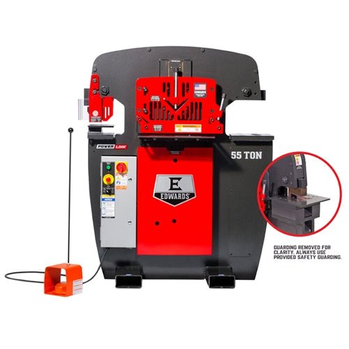 55 Ton Ironworker Machine with Copper Notcher - Heavy Duty Metal Fabrication for Steel Cutting, Punching & Notching | Perfect for Workshops, Construction & Industrial Use