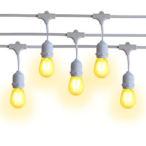 Shatterproof LED Bulbs 2-Watt - Yellow - White Cord