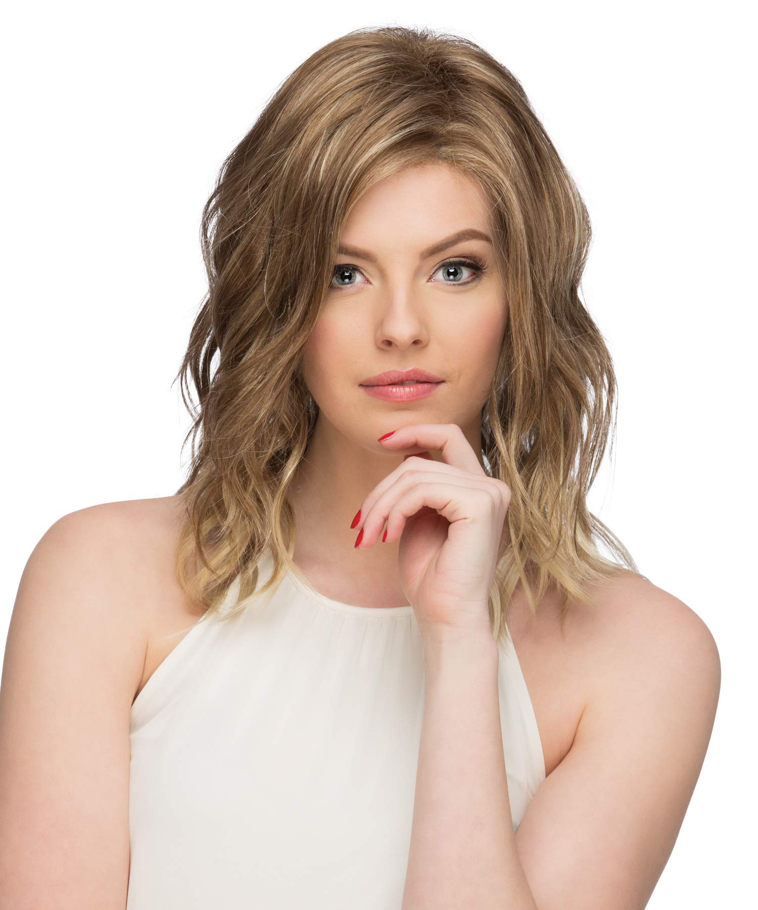 Estetica OCEAN Front Lace Wig 5-Piece Bundle with Wig Liner, Wide Tooth Comb, Belle of Hope Luxury Shampoo & Care Guide (CKISSRT4) - Perfect for Daily Wear, Cosplay & Special Occasions