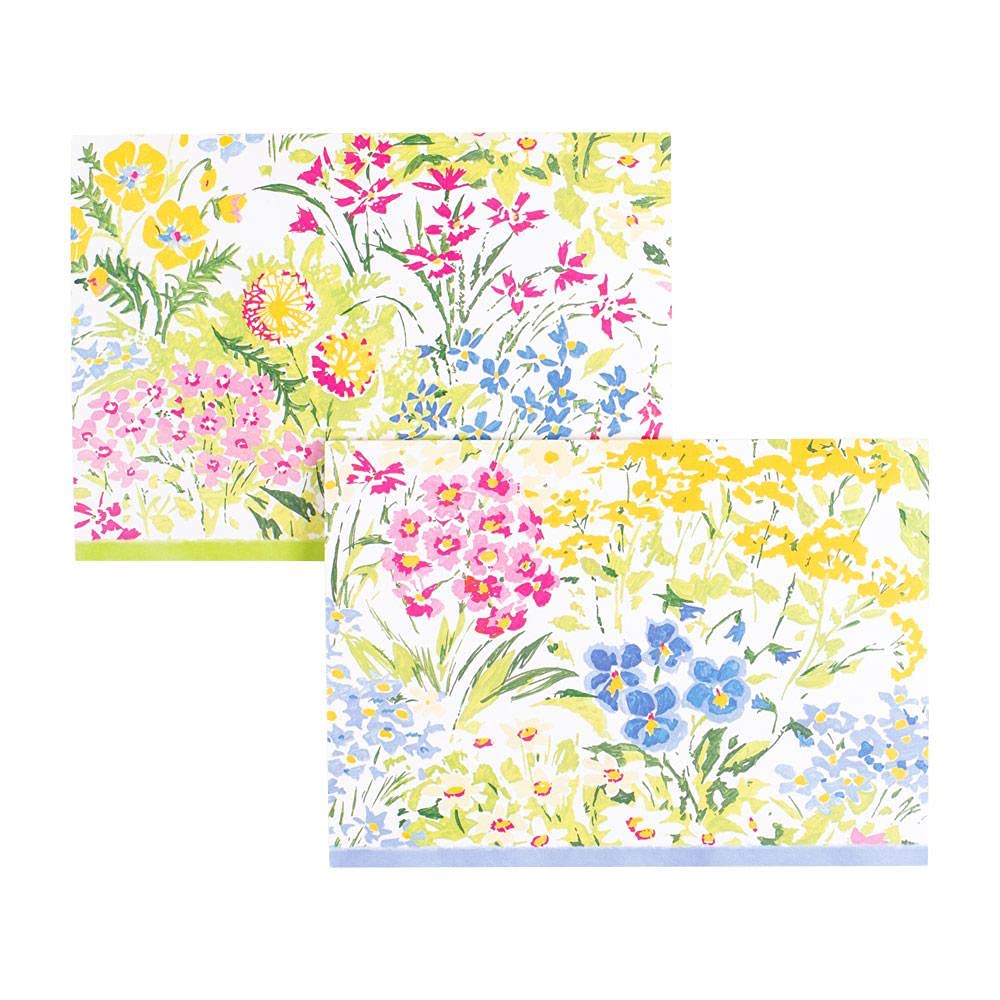 Caspari Meadow Flowers Assorted Boxed Note Cards - Set of 32 Cards & Envelopes | Perfect for Thank You Notes, Greetings, and Special Occasions