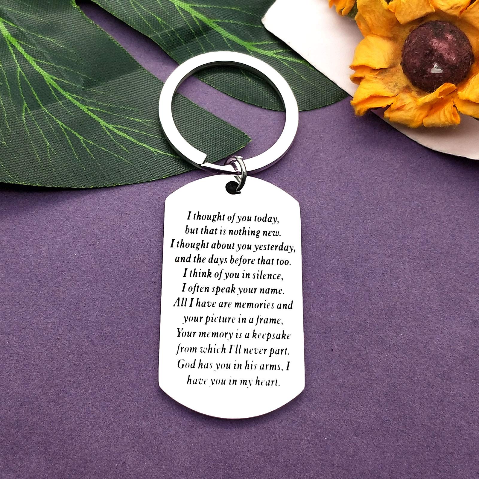 Vadaka Memorial Jewelry Keychain - Sympathy Gift for Loss, Bereavement & Remembrance - Keepsake Keyring for Loved Ones | Perfect for Funerals, Memorial Services & Comforting Grieving Friends