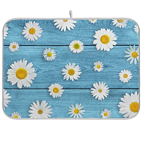 Daisies on wooden board 27