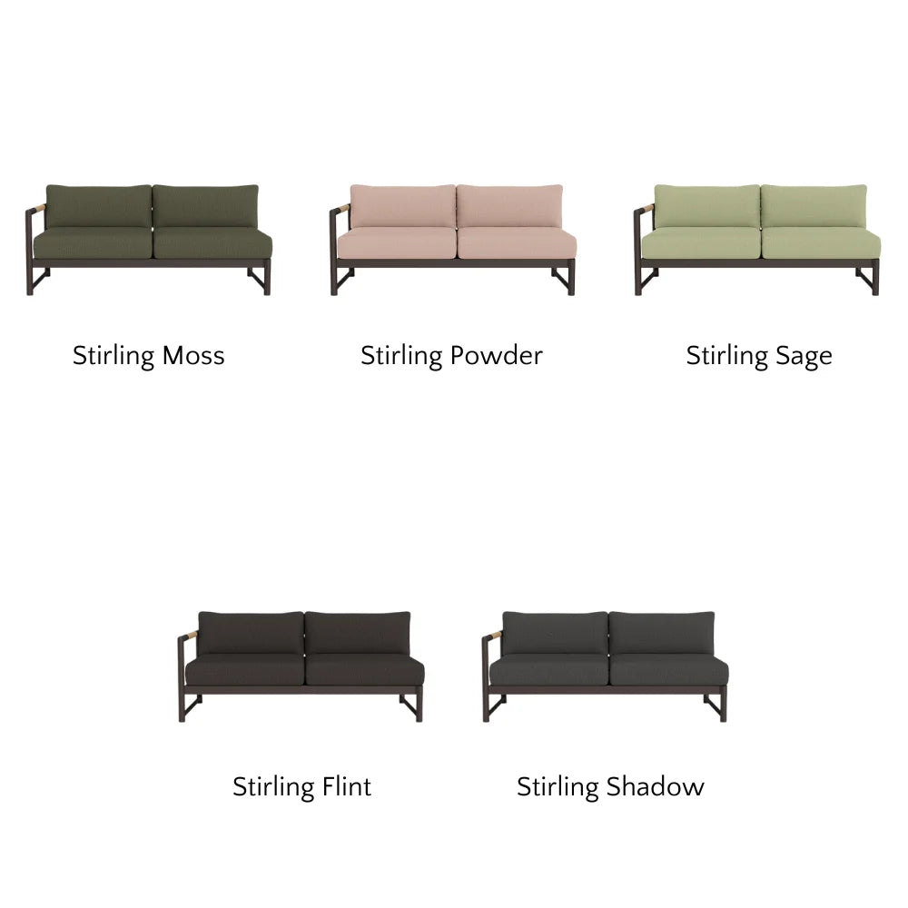 Breeze XL Outdoor 2-Seat Patio Sofa with Left Armrest - Perfect for Backyard, Garden, and Poolside Relaxation