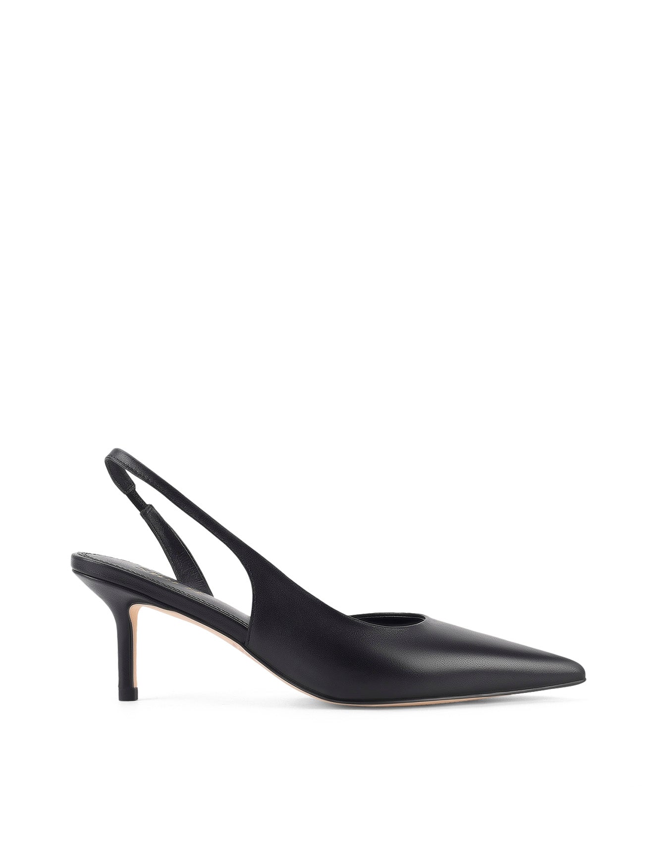 Yoselyn Dorsay Black Leather Slingback Heels - Comfortable & Stylish Women's Shoes for Work, Parties & Evening Events